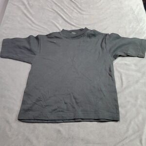 Trails Kids Black Mock Neck Short Sleeve T-Shirt 100% Cotton Size Large 10879